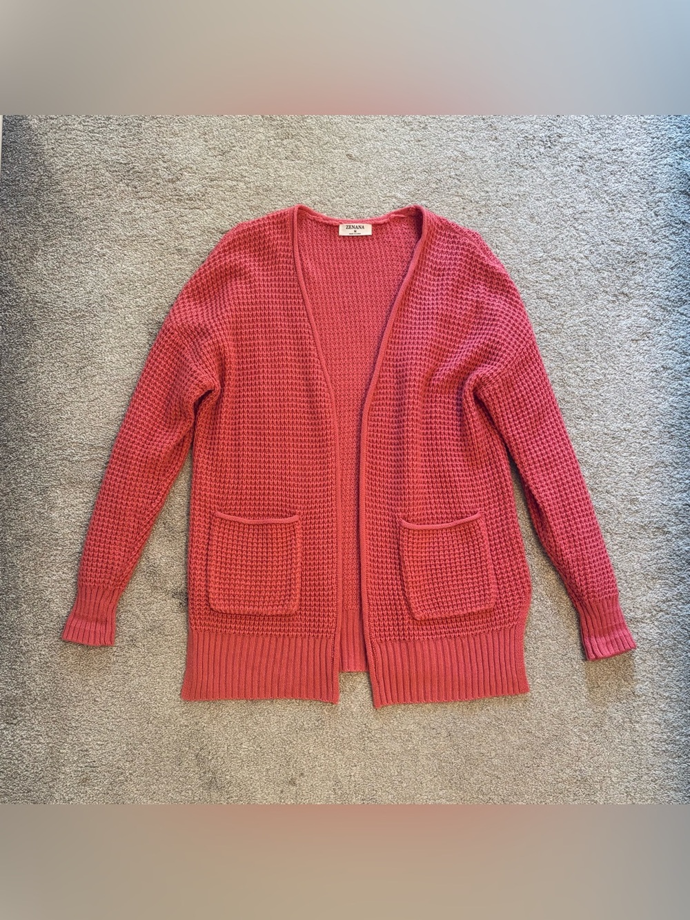 Women’s Blush Waffle Cardigan Size Medium
